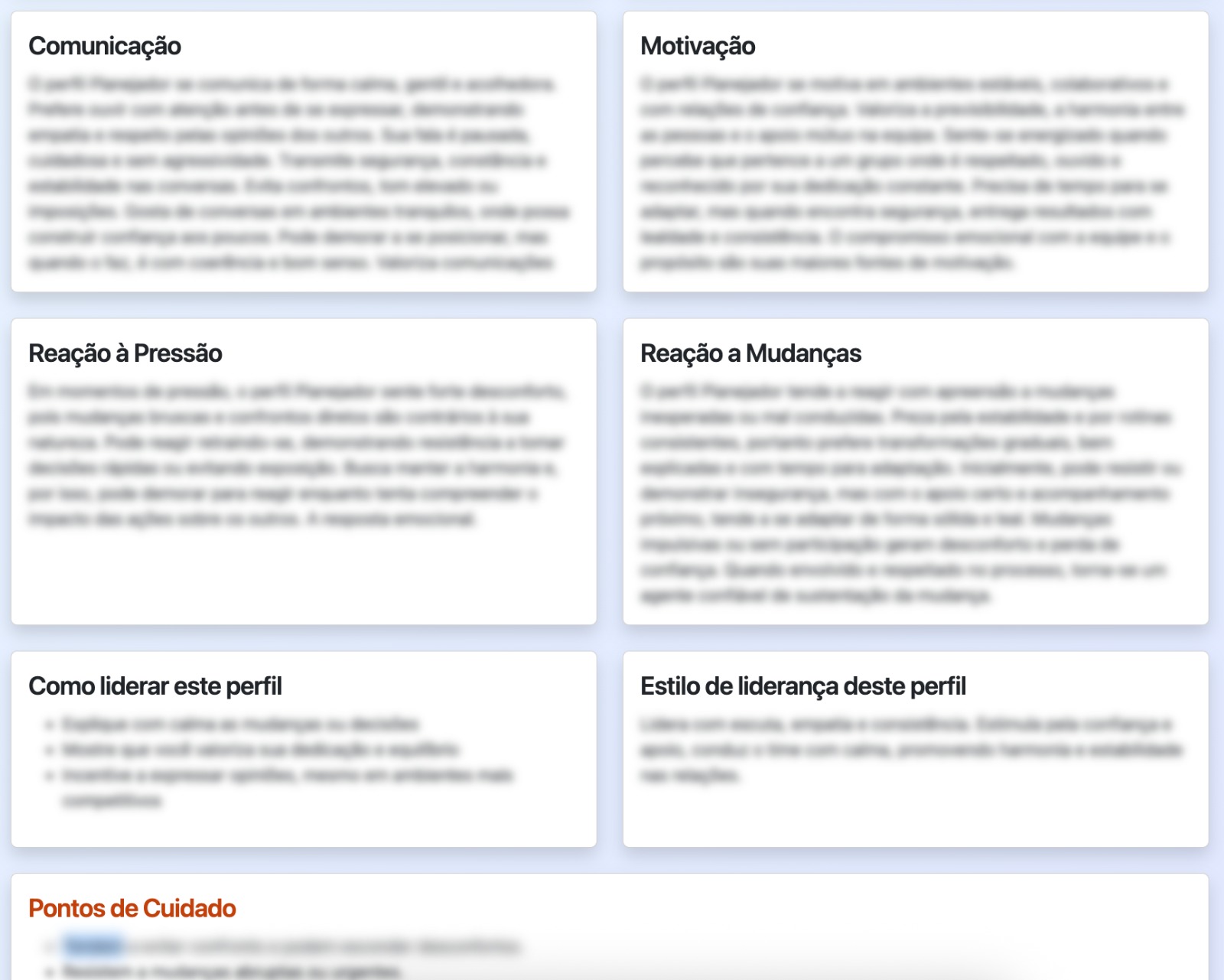 Exemplo de relatório DISC da Taggui